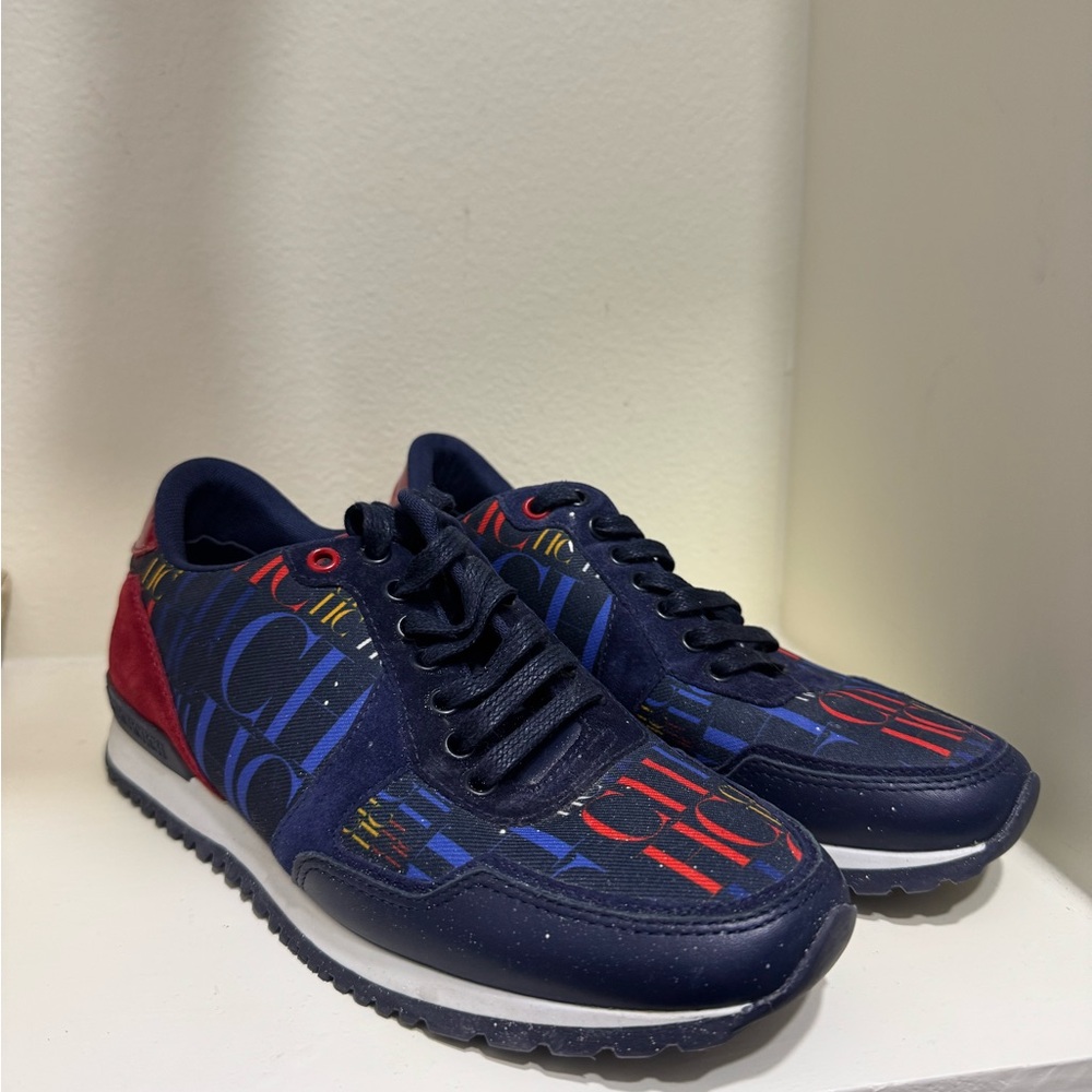 Carolina Herrera Navy and Red Women's Sneakers